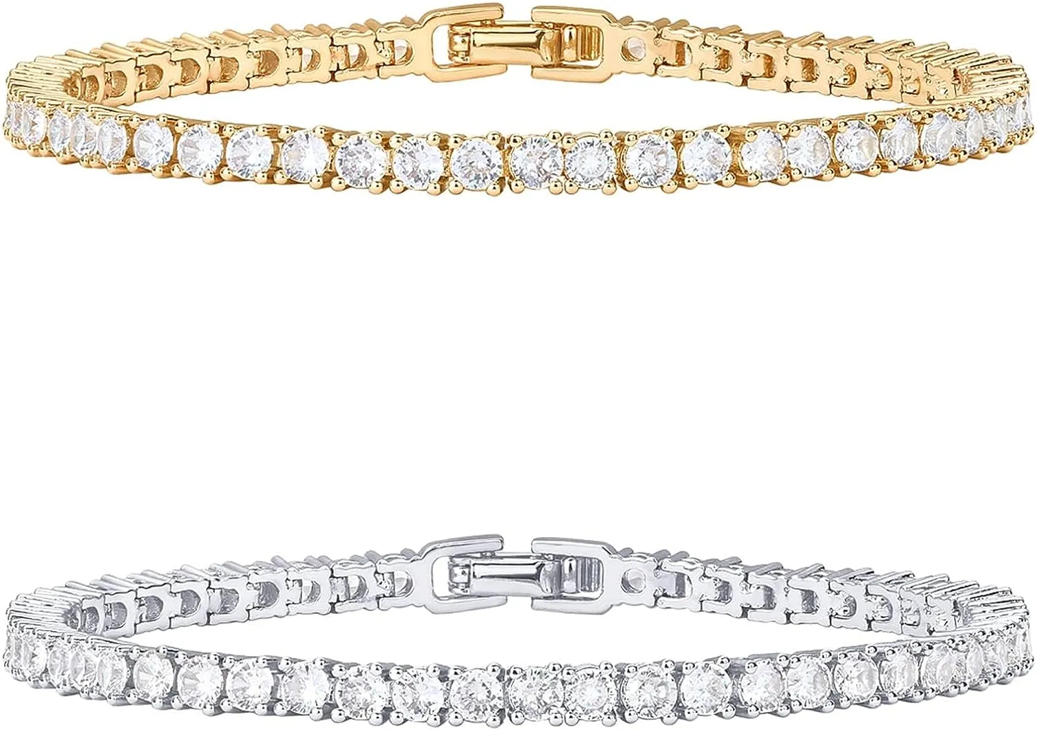 14K Gold Plated CZ Classic Tennis Bracelet