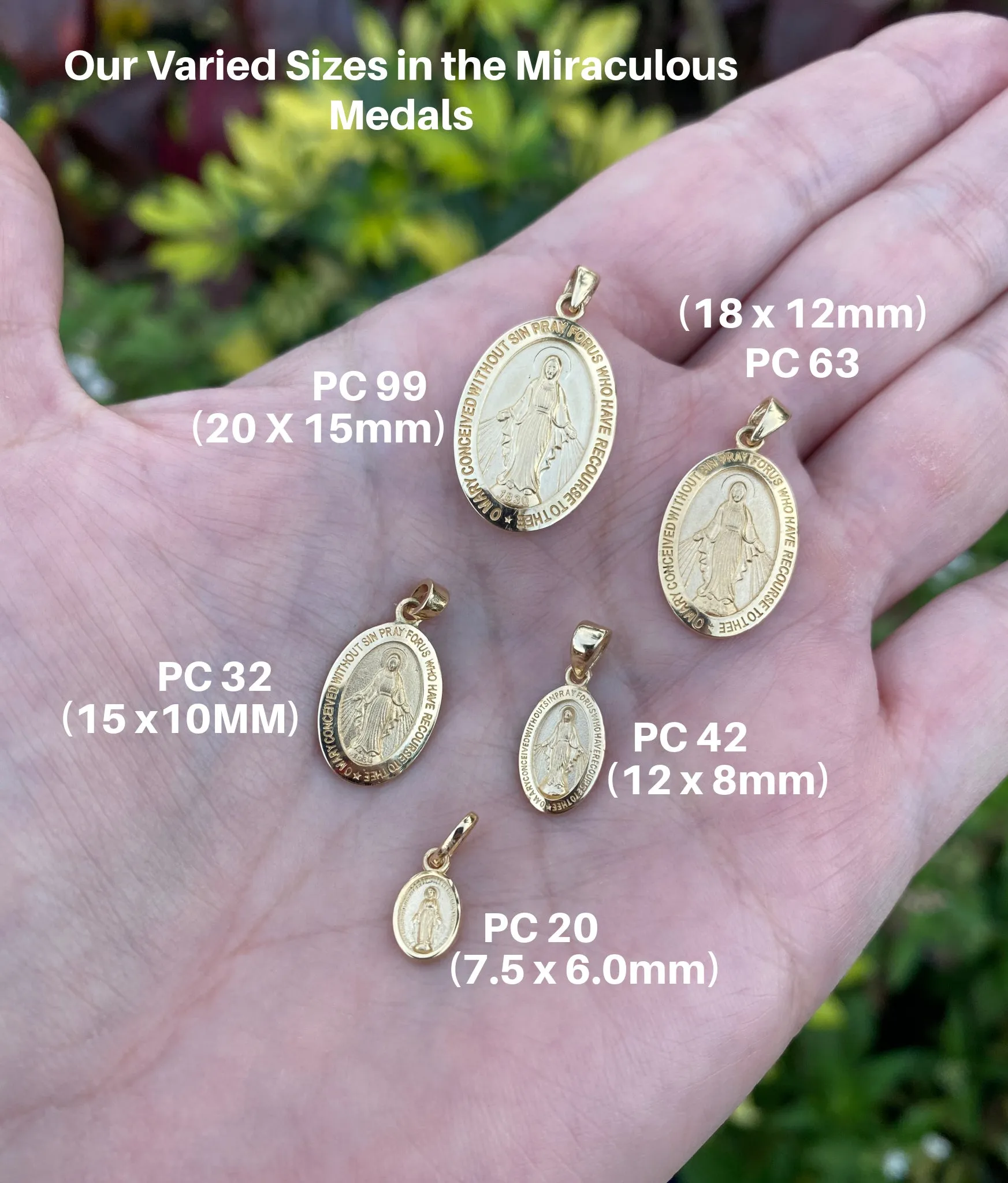 15mm Oval Miraculous Medal