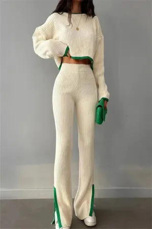 2 Pieces Women's Knitted Outfit Set