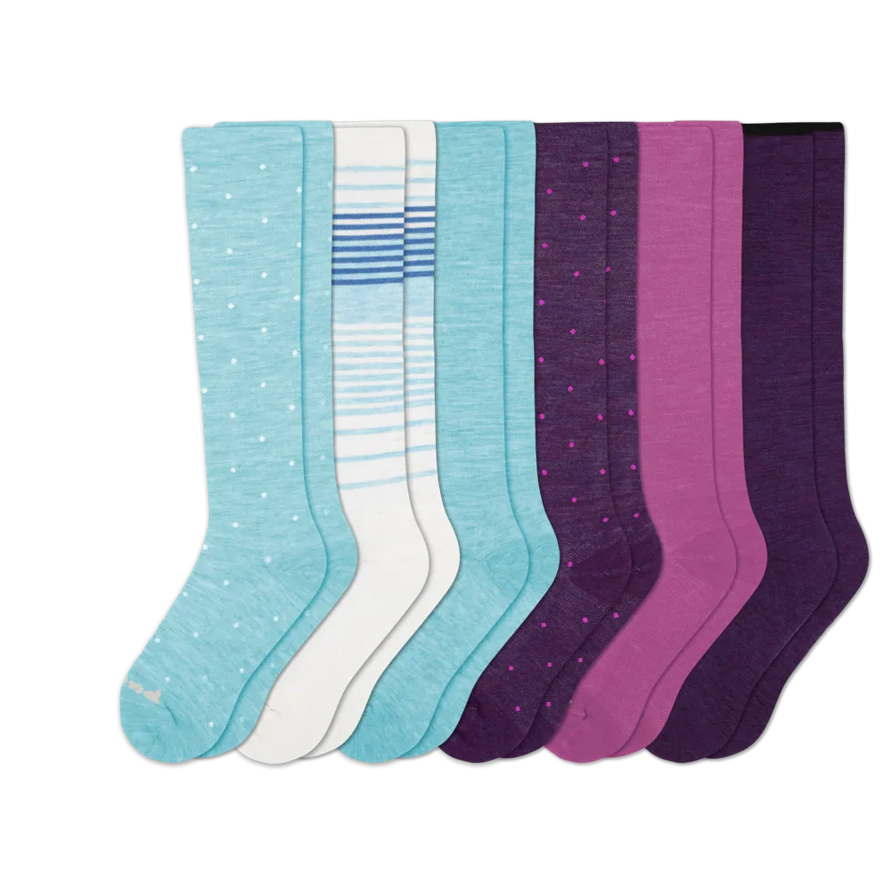 6 Pack - Women's Compression Socks