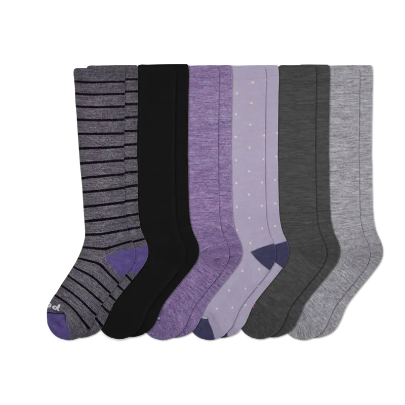 6 Pack - Women's Compression Socks