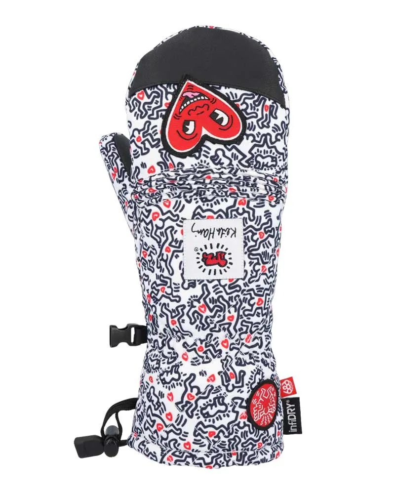 686 Women's Jubilee Mitt Keith Haring White 2025