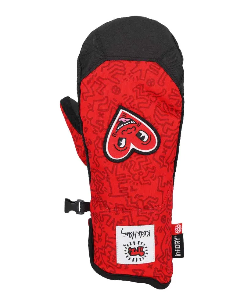 686 Women's Revel Mitt Keith Haring Red 2025