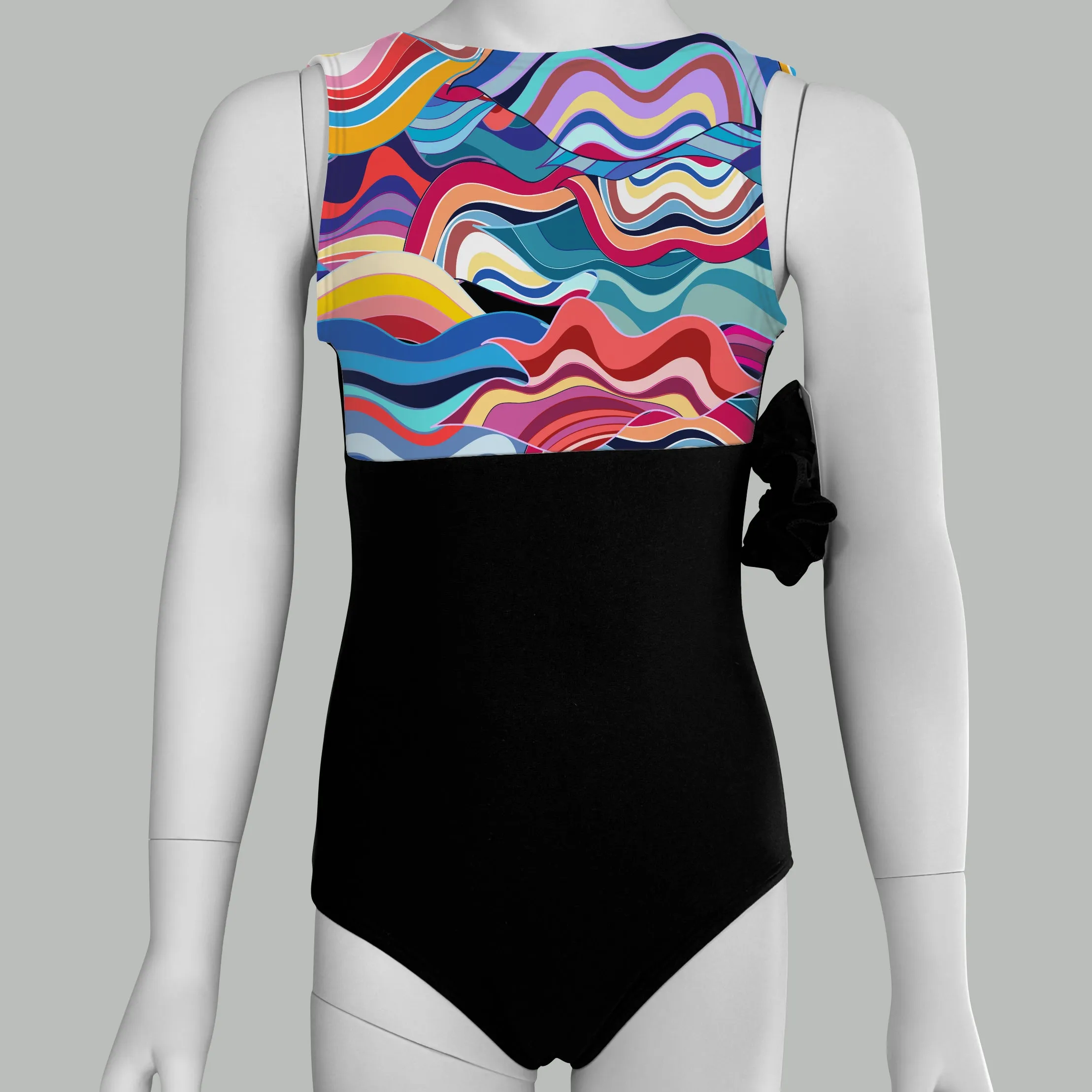 Abstract Waves Leotard