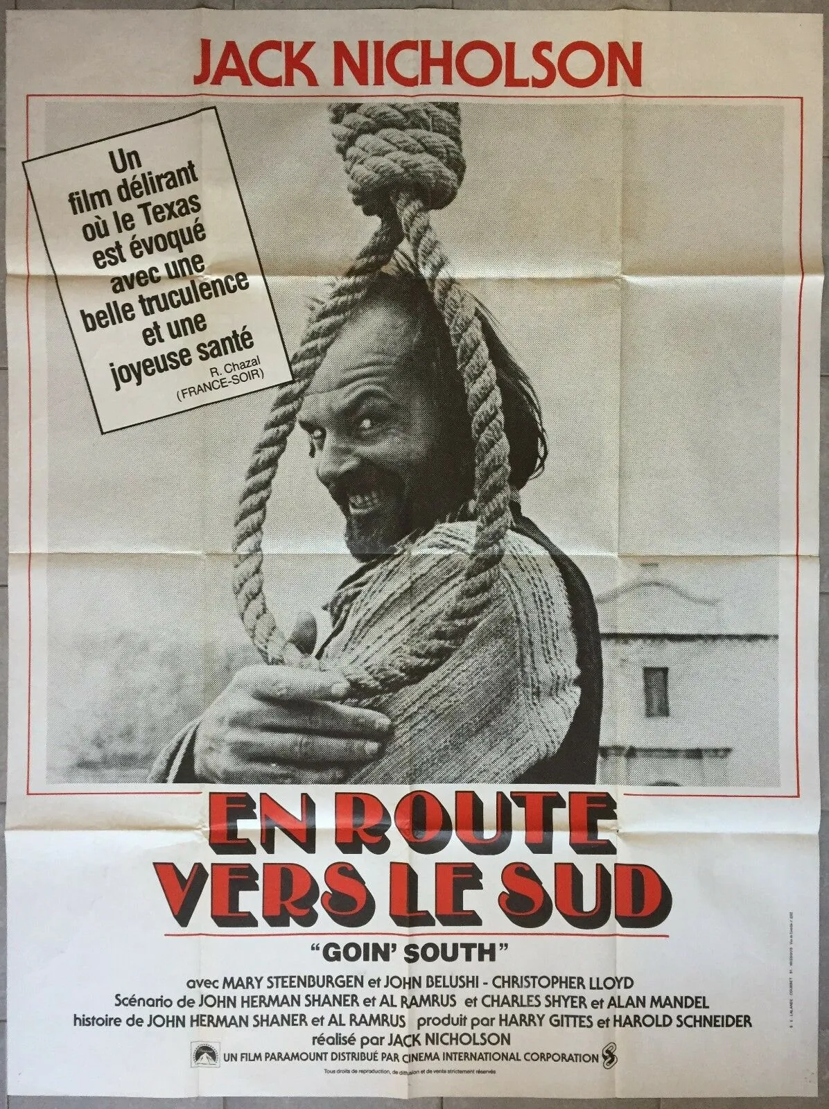 Affiche EN ROUTE VERS LE SUD Goin' South JACK NICHOLSON Steenburgen 120x160cm *