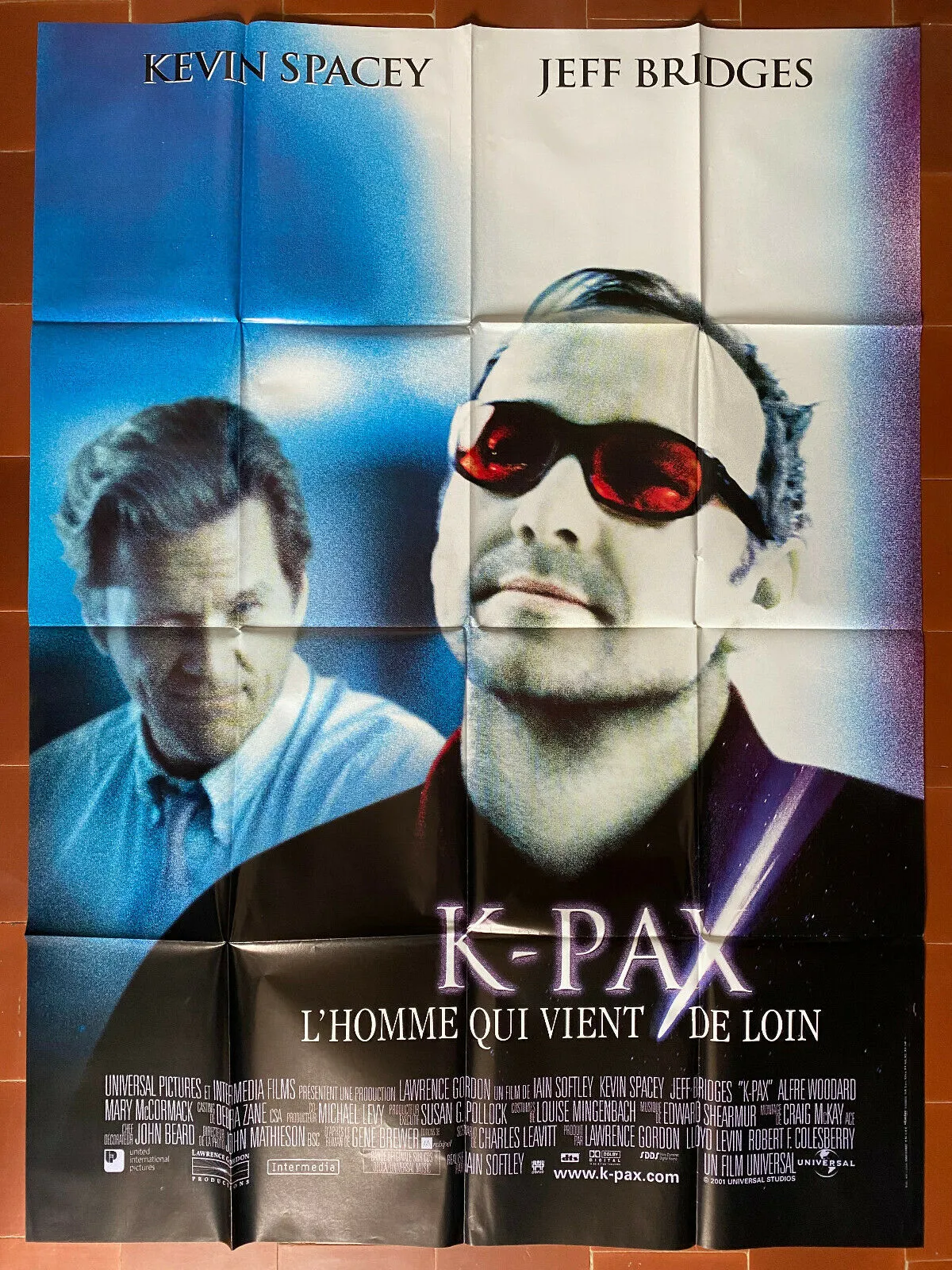Affiche K PAX Iain SOFTLEY Kevin SPACEY Jeff BRIDGES  Mary McCORMACK 120x160cm