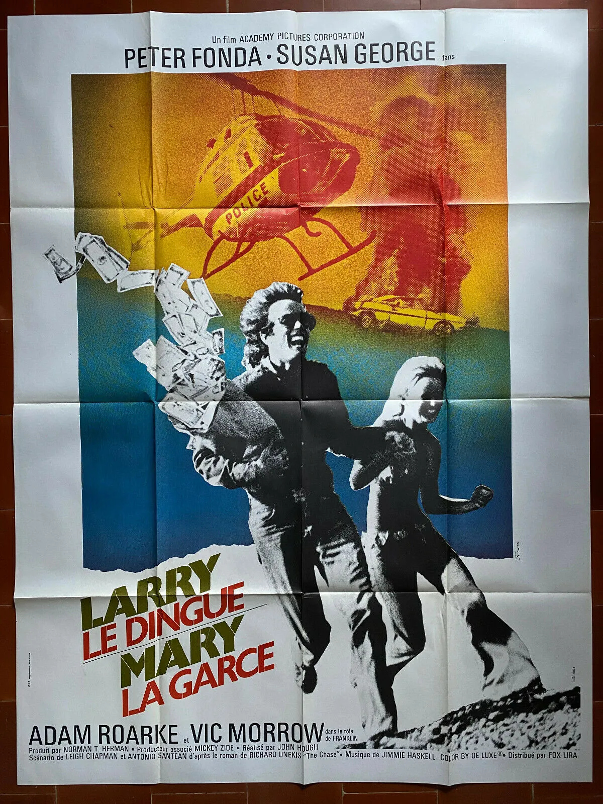 Affiche LARRY LE DINGUE MARY LA GARCE John HOUGH Susan GEORGE  120x160cm