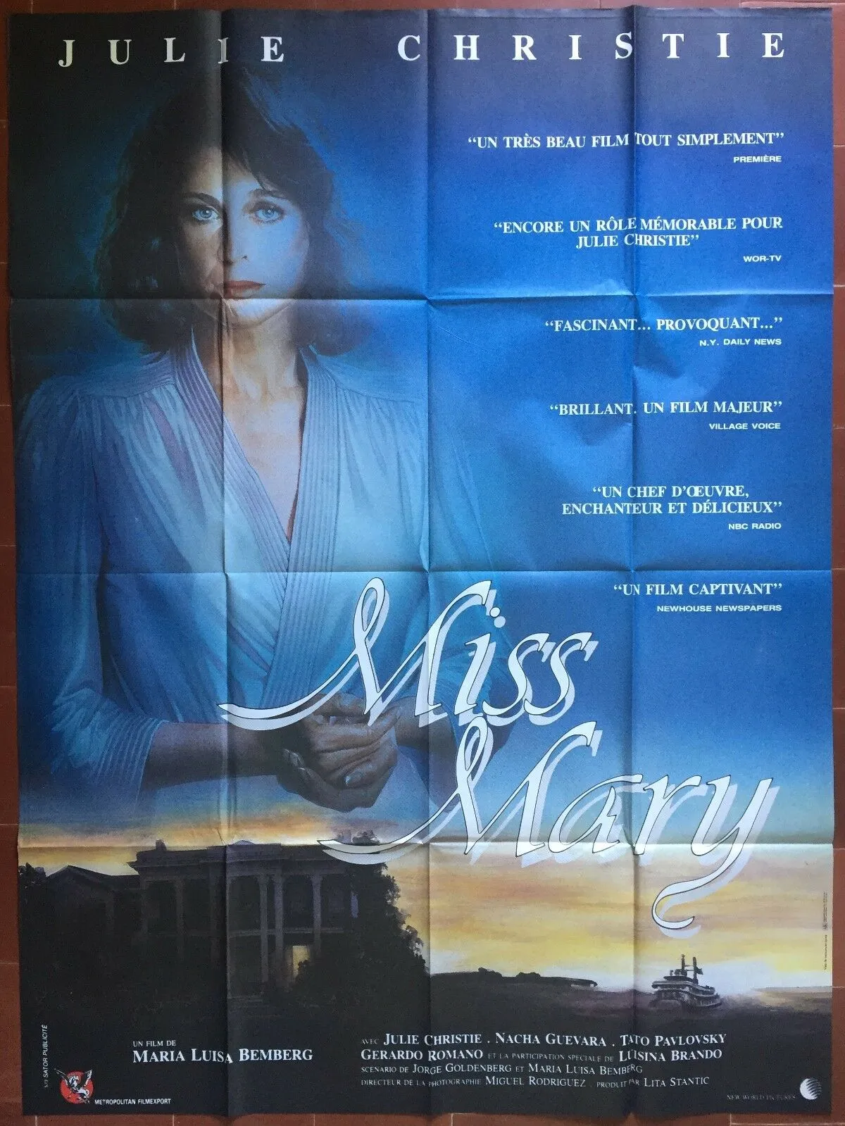 Affiche MISS MARY Nacha Guevara JULIE CHRISTIE Maria Luisa Bemberg 120x160cm *