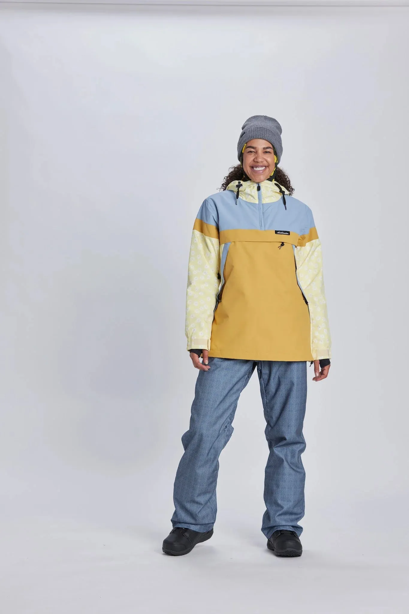 Airblaster Lady Trenchover Jacket Womens Custard Daisy