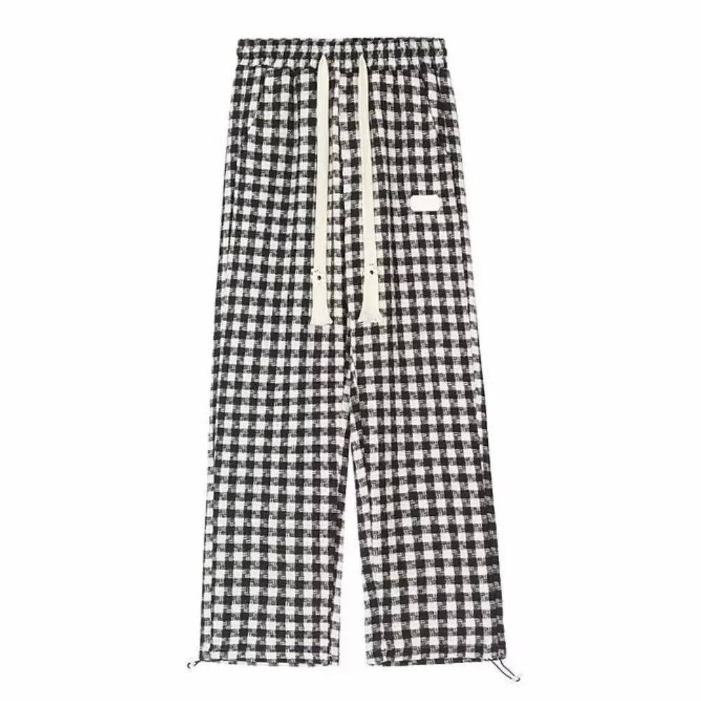 American Plaid Straight Casual Sweatpants