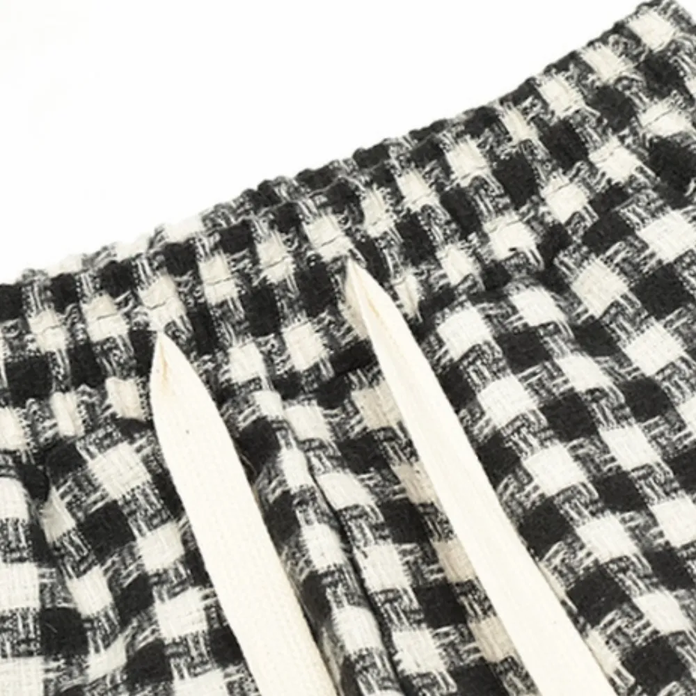 American Plaid Straight Casual Sweatpants