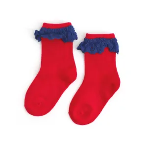 Americana Lace Midi Sock