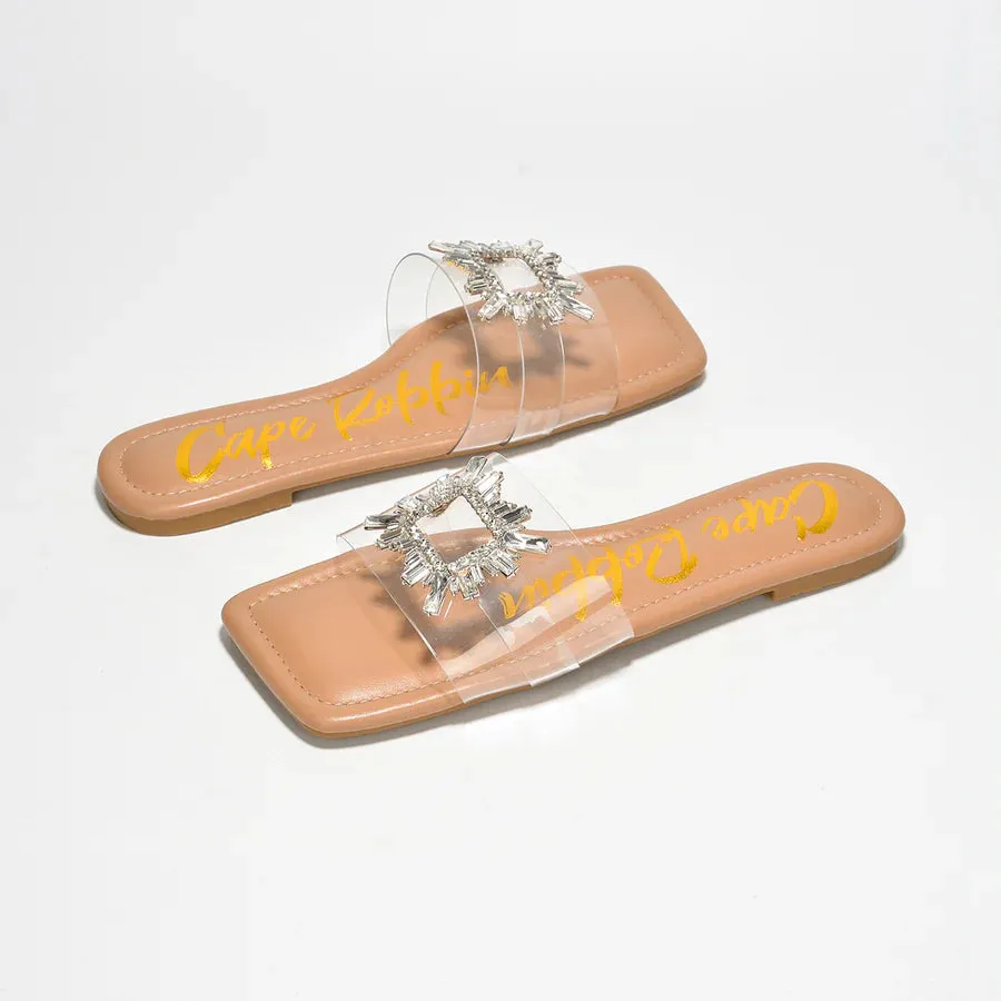 Amiya Clear   Nude Glam Star Slides