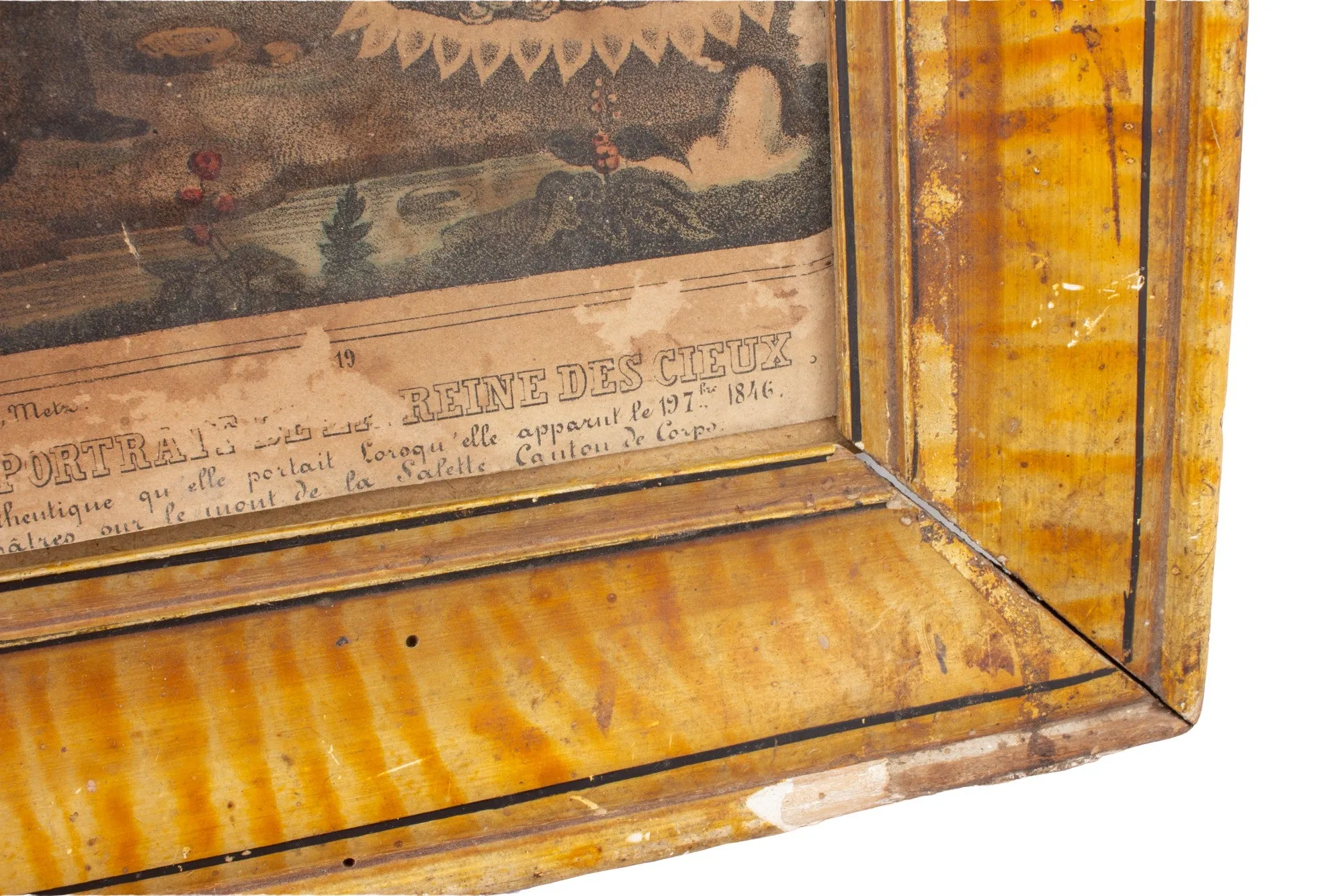 Antique Framed European Religious Print found in France