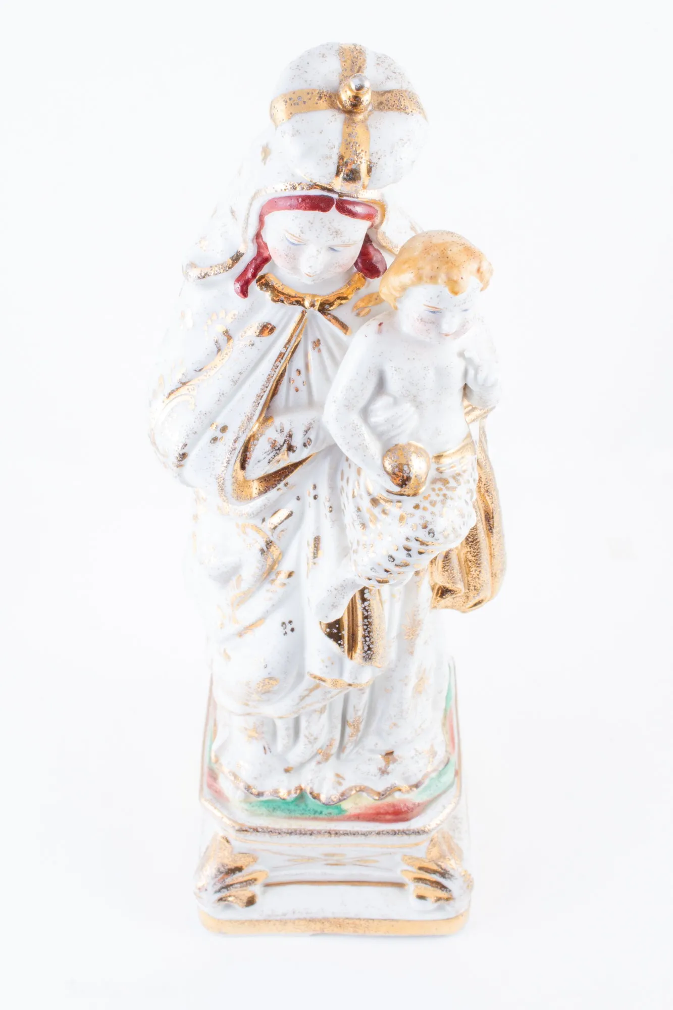 Antique French Porcelain Madonna Statue