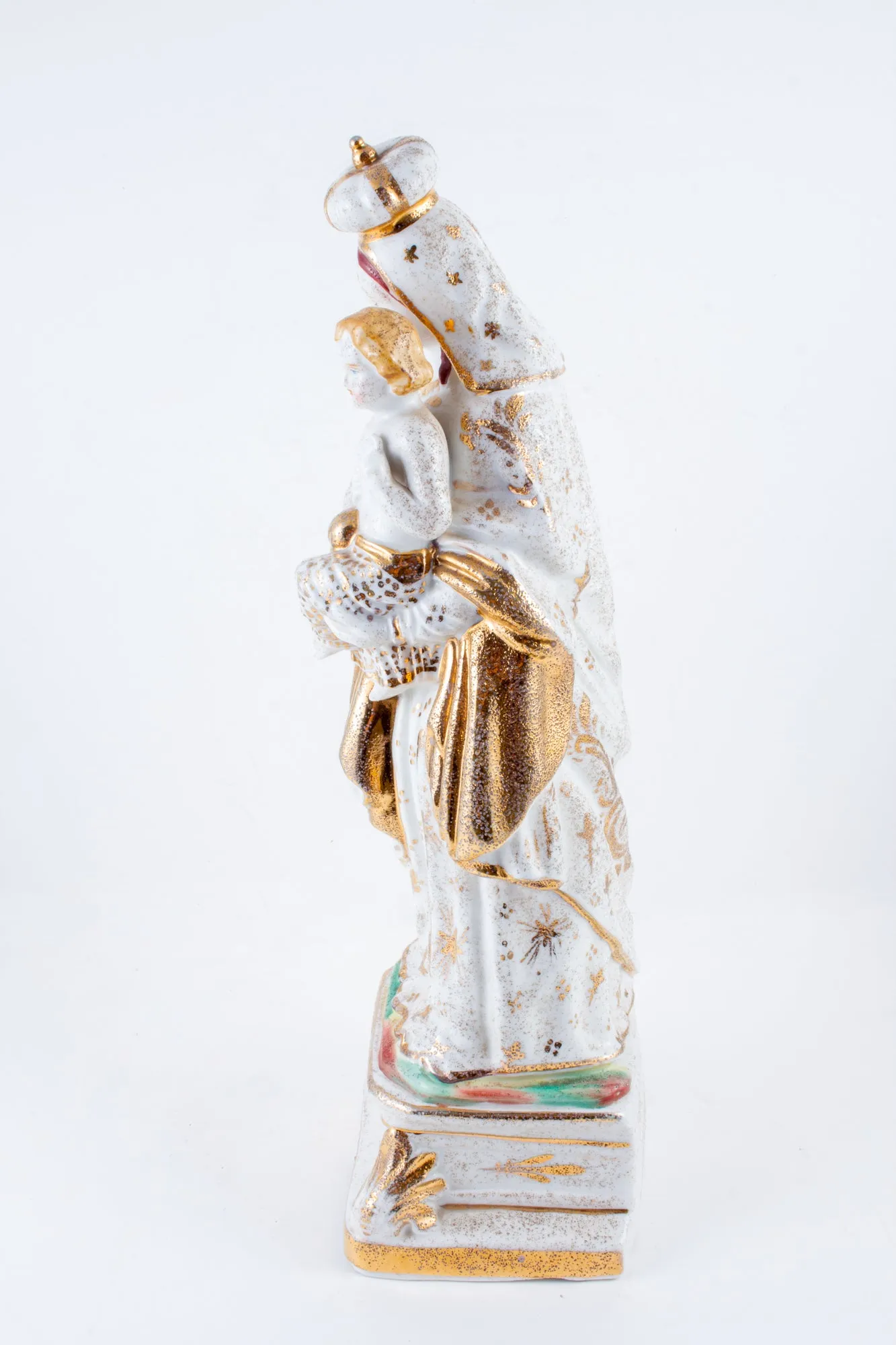 Antique French Porcelain Madonna Statue