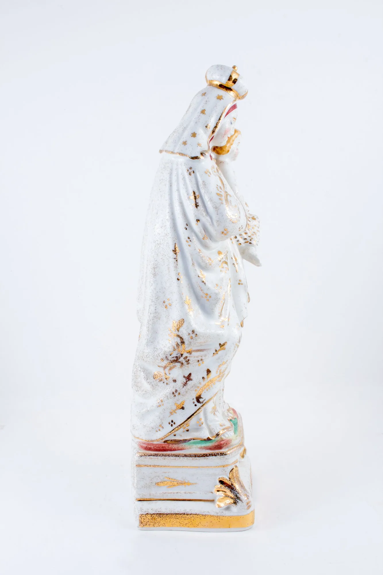 Antique French Porcelain Madonna Statue