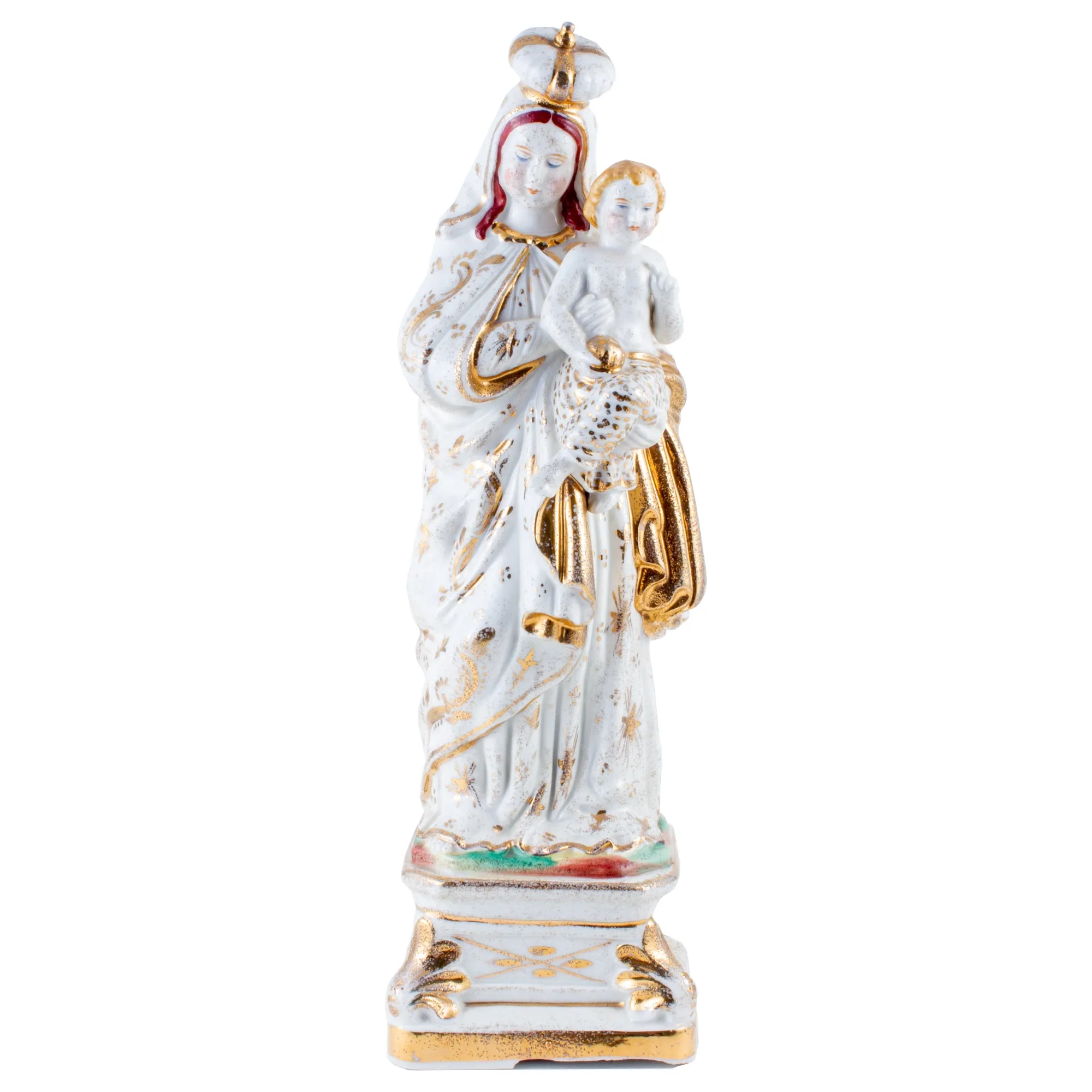 Antique French Porcelain Madonna Statue