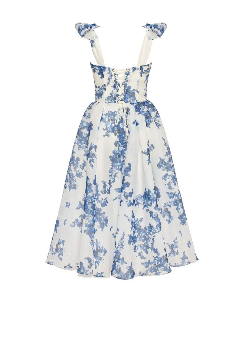 AquaLuxe™ | Women's Blue Midi Dress | Soft Fabric, Flattering Fit & Versatile Style