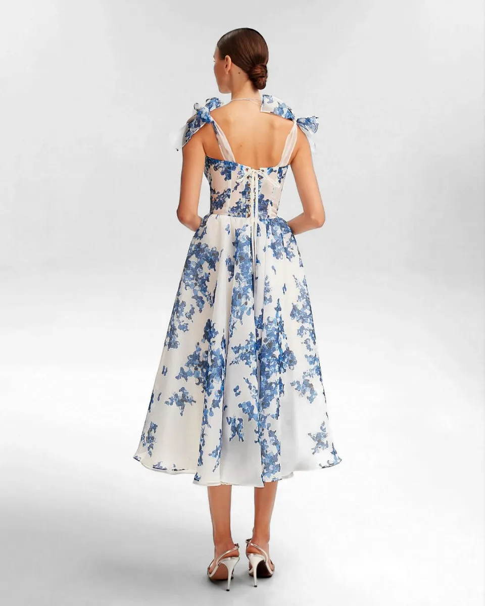 AquaLuxe™ | Women's Blue Midi Dress | Soft Fabric, Flattering Fit & Versatile Style