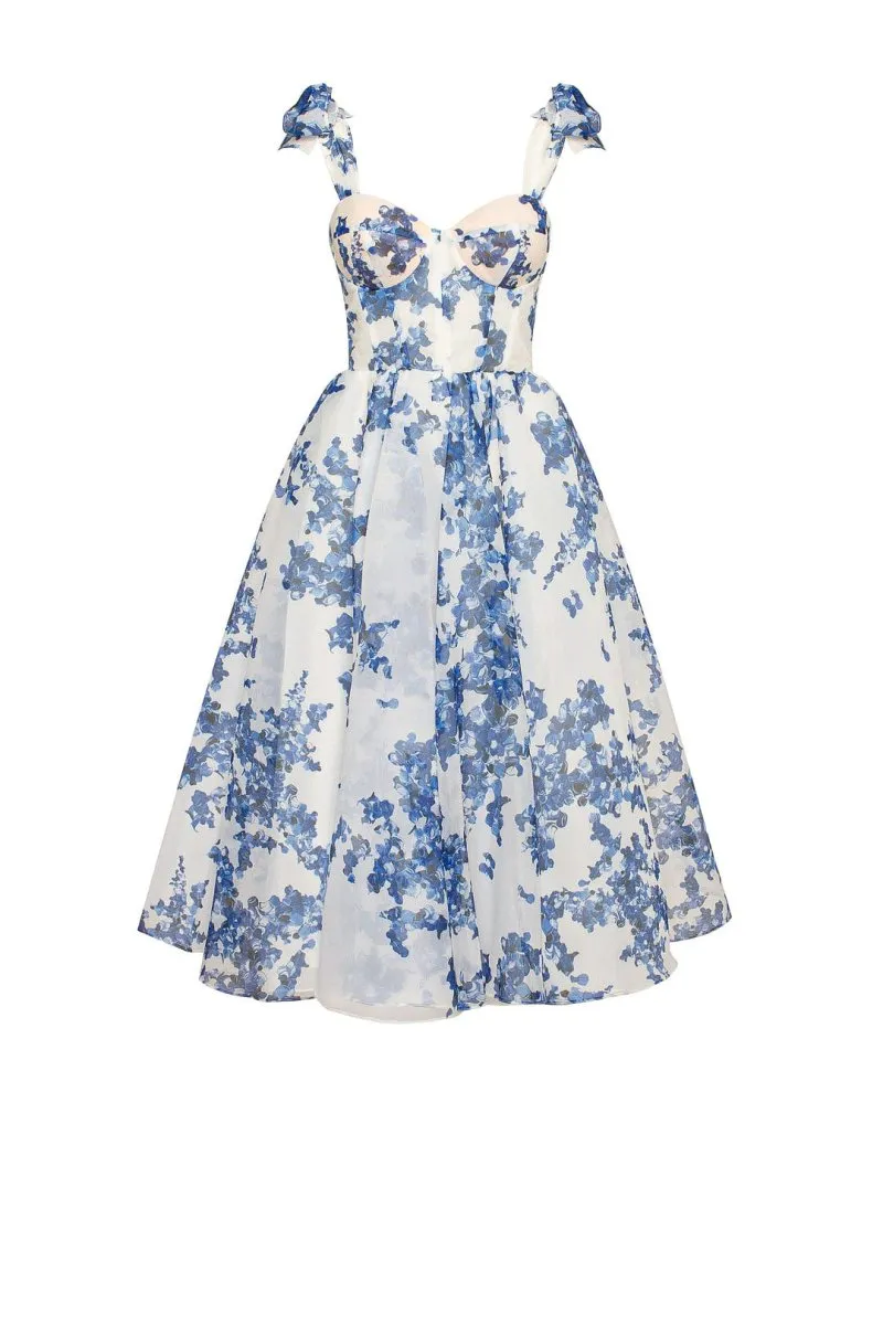 AquaLuxe™ | Women's Blue Midi Dress | Soft Fabric, Flattering Fit & Versatile Style