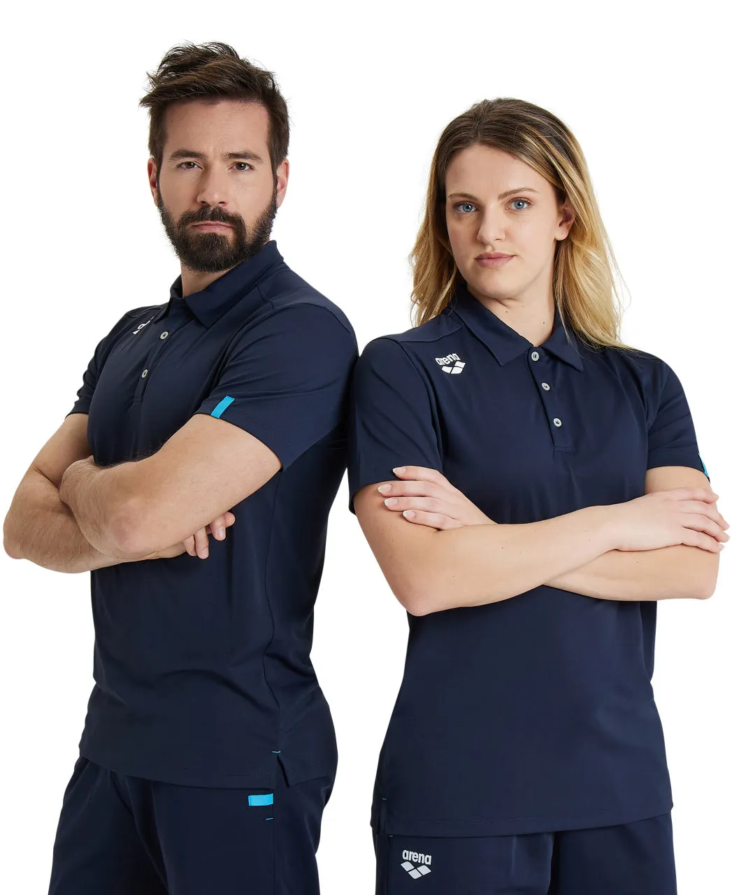 Arena Team Unisex Solid Polo Shirt - Navy