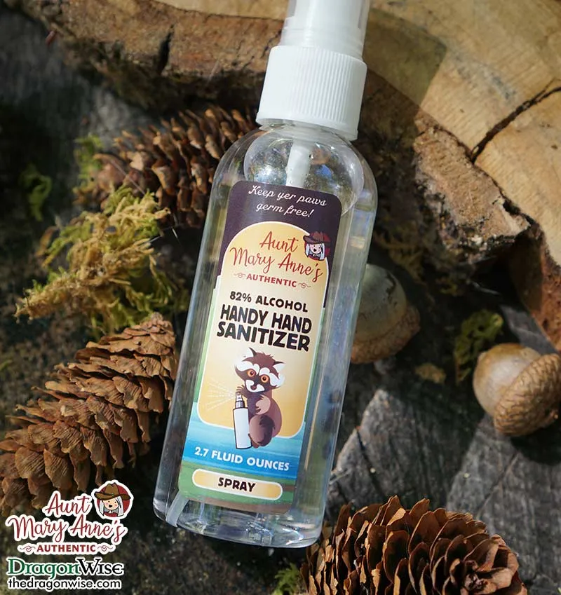Aunt Mary Anne's Authentic 82% Alcohol Handy Hand Sanitizer with Clove, Cinnamon, Rosemary, Lemon & Eucalyptus Oil