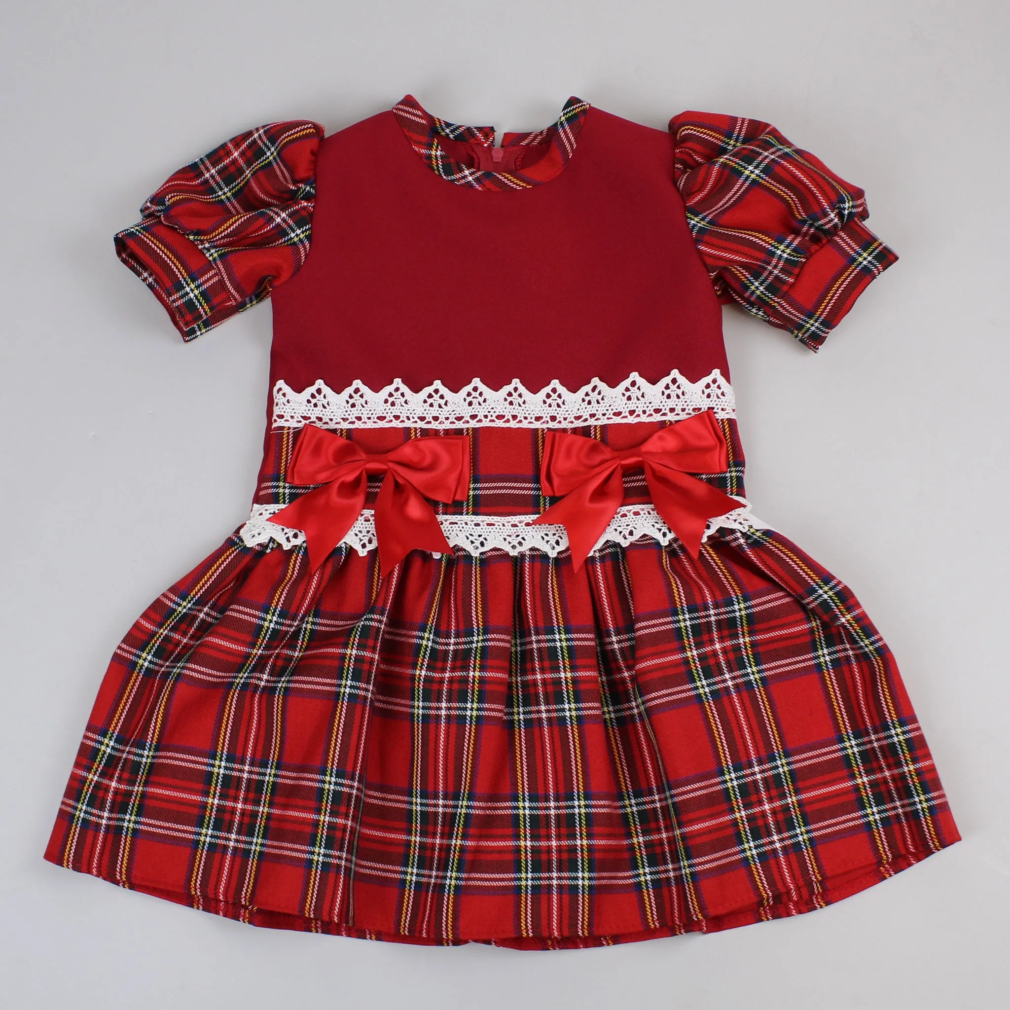 Baby Girls Red Tartan Dress - Christmas Outfit