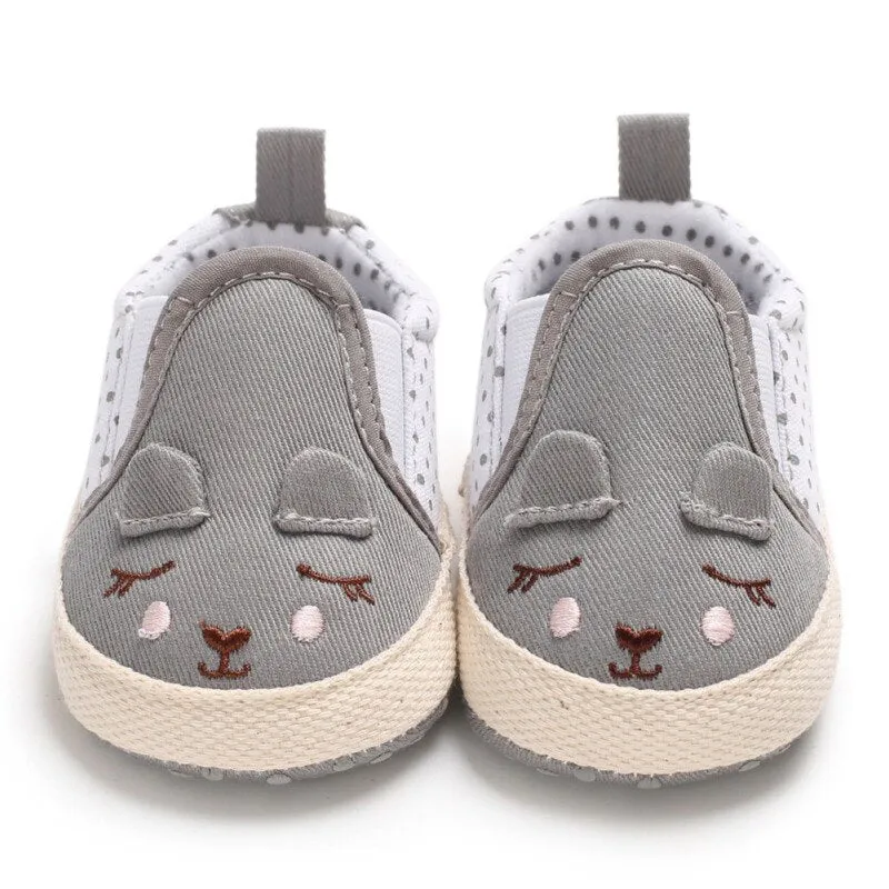 Baby Girls Shoes Animal Pattern Baby Shoes Anti-slip Toddler Crib First Walkers 0-18 MonthsY13