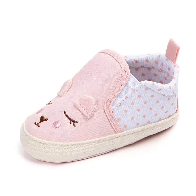 Baby Girls Shoes Animal Pattern Baby Shoes Anti-slip Toddler Crib First Walkers 0-18 MonthsY13