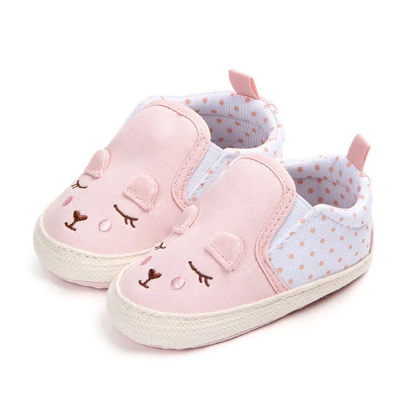 Baby Girls Shoes Animal Pattern Baby Shoes Anti-slip Toddler Crib First Walkers 0-18 MonthsY13