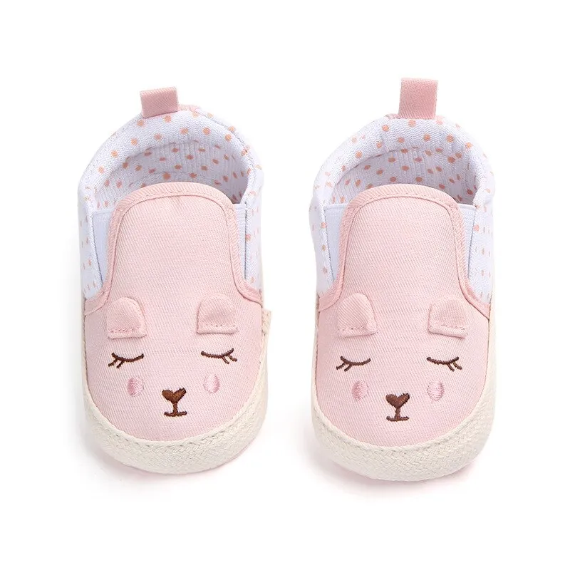Baby Girls Shoes Animal Pattern Baby Shoes Anti-slip Toddler Crib First Walkers 0-18 MonthsY13