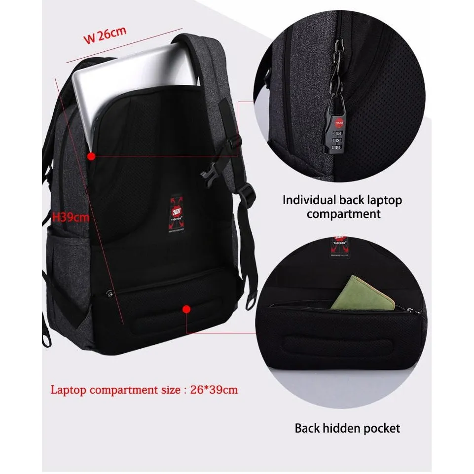 Backpack USB Charging & Anti-Theft <br> Oxford
