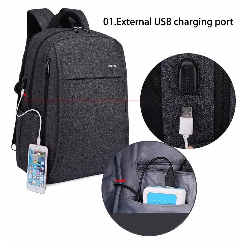 Backpack USB Charging & Anti-Theft <br> Oxford