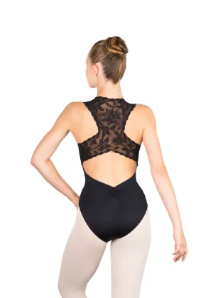 Ballet Rosa Ginger Zip Front Floral Back Leotard