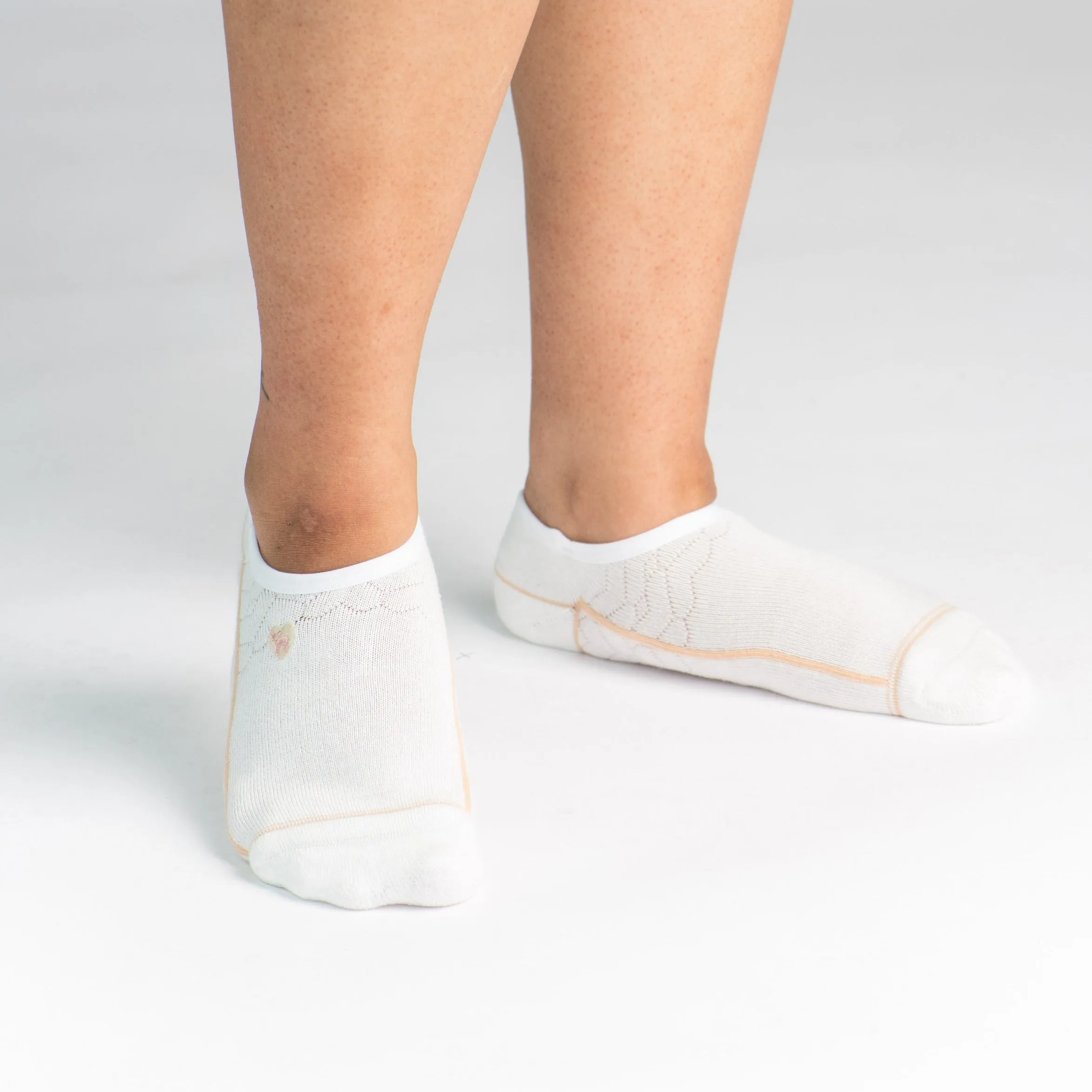 Bamboo Socks | No Fuss No-Show | Star White
