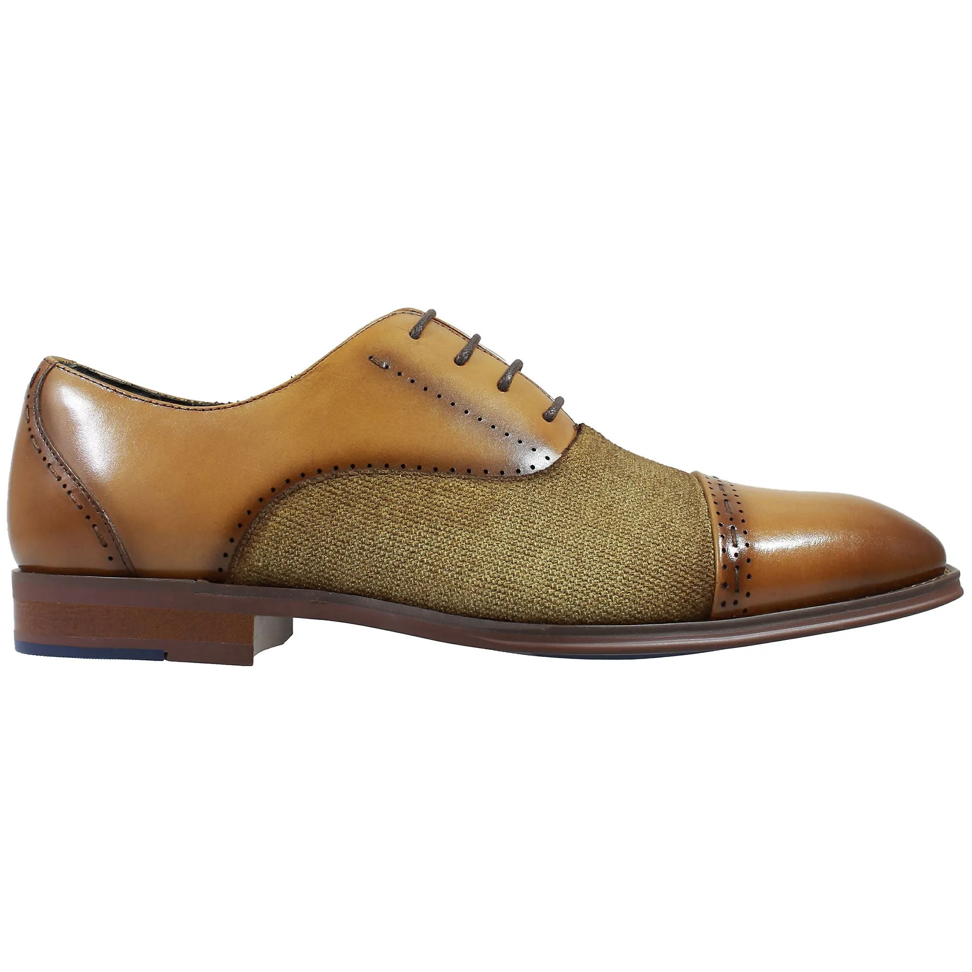 Barrington Tan Cap Toe Oxford Shoes