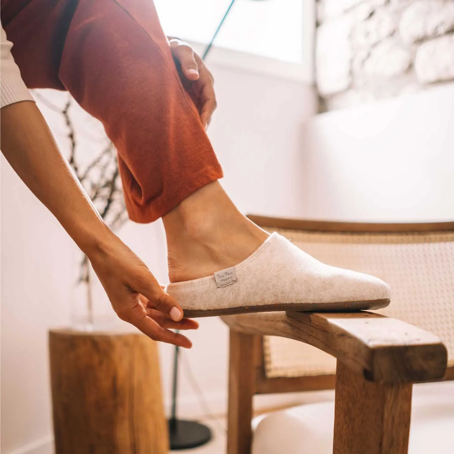 Basic Felt Slippers for Unisex - Mona-FR