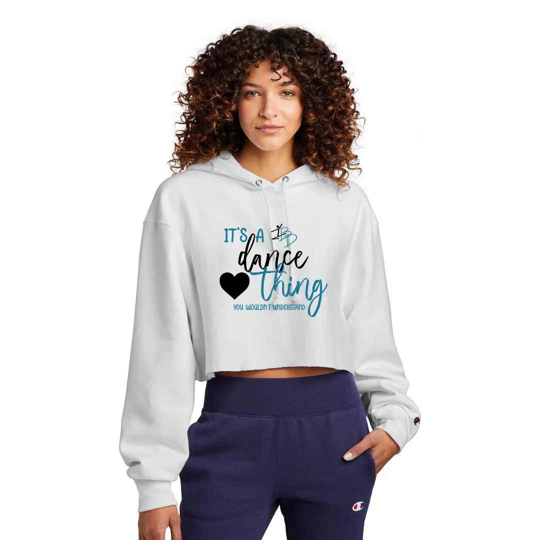 BDC Champion ® Women's Reverse Weave ® Cropped Cut-Off Hooded Sweatshirt