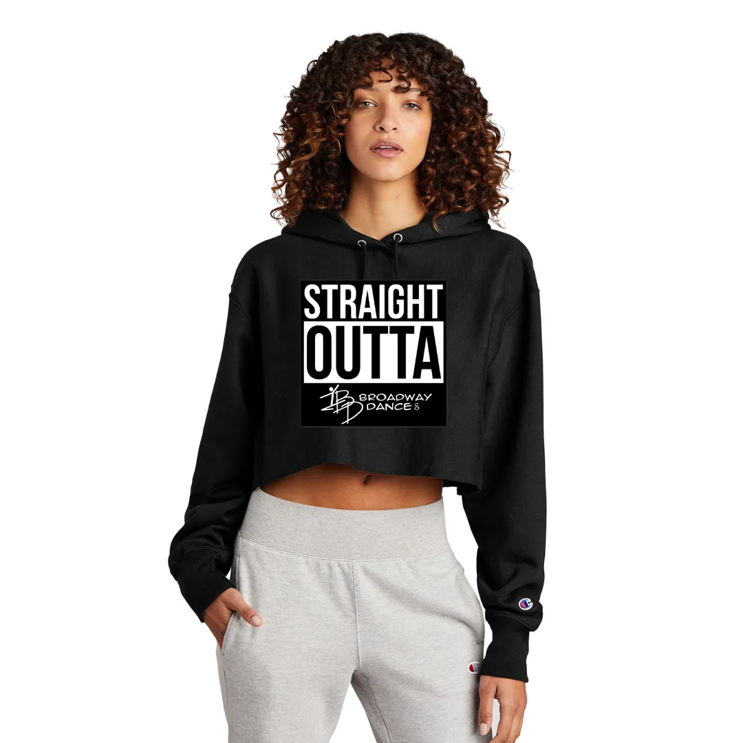 BDC Champion ® Women's Reverse Weave ® Cropped Cut-Off Hooded Sweatshirt