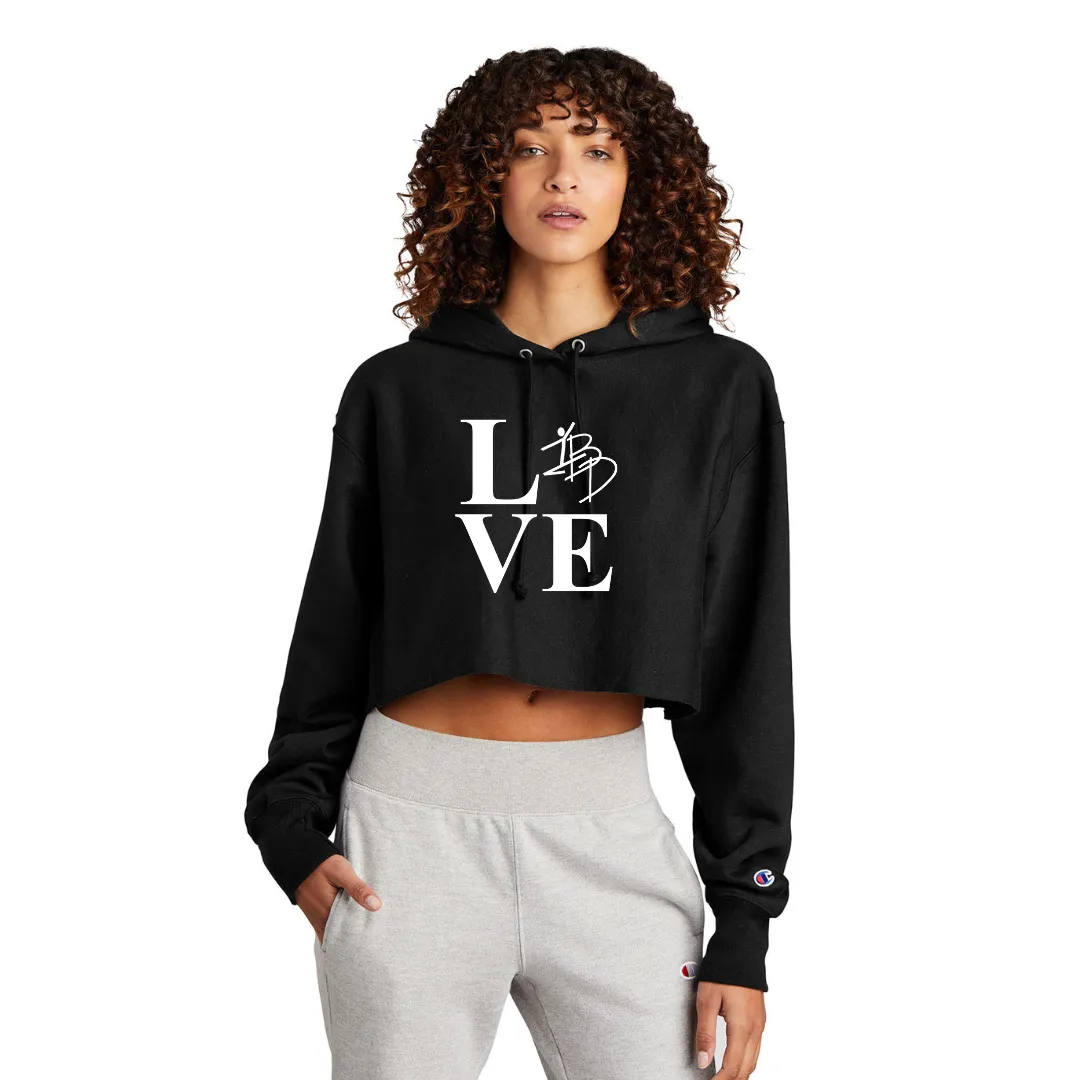 BDC Champion ® Women's Reverse Weave ® Cropped Cut-Off Hooded Sweatshirt