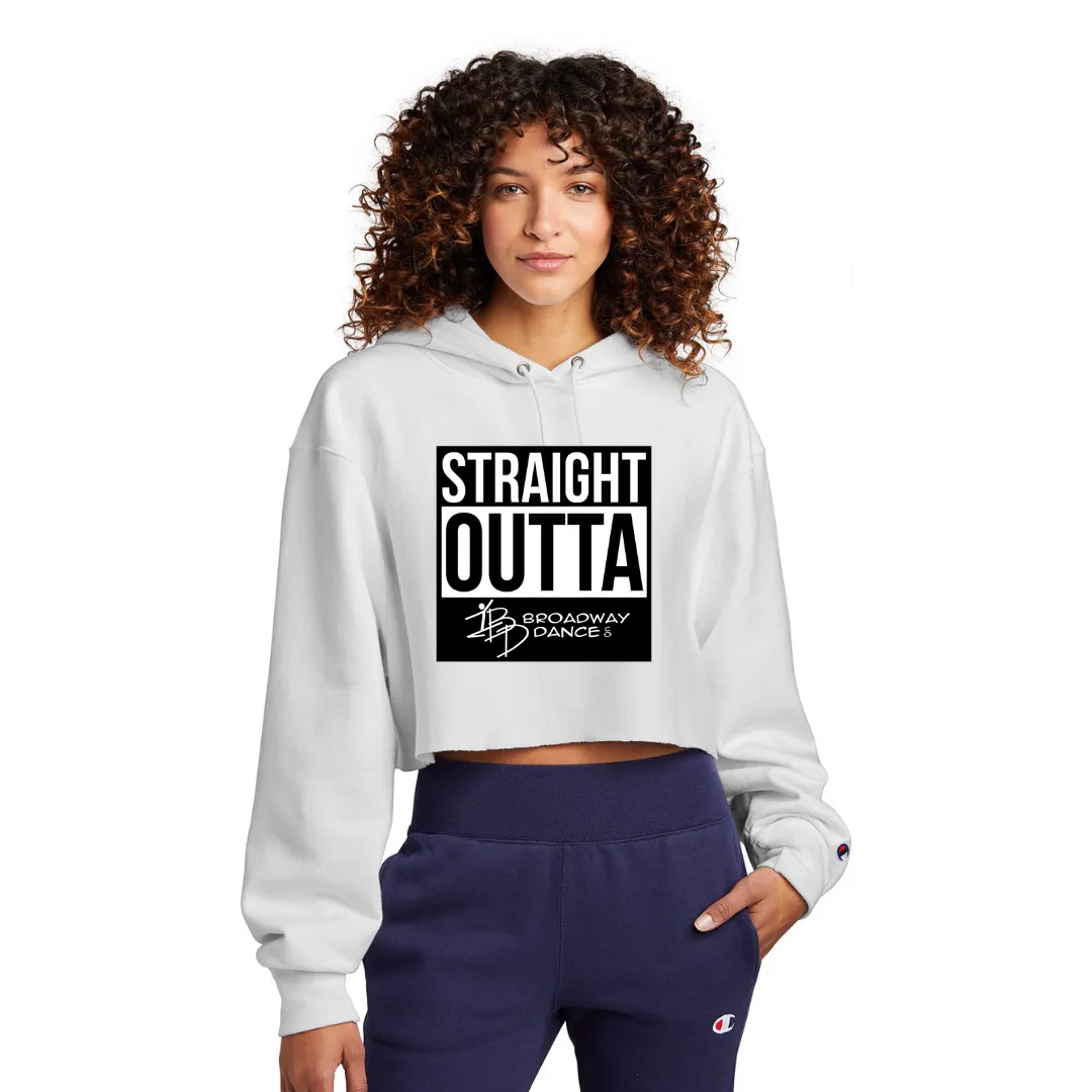 BDC Champion ® Women's Reverse Weave ® Cropped Cut-Off Hooded Sweatshirt