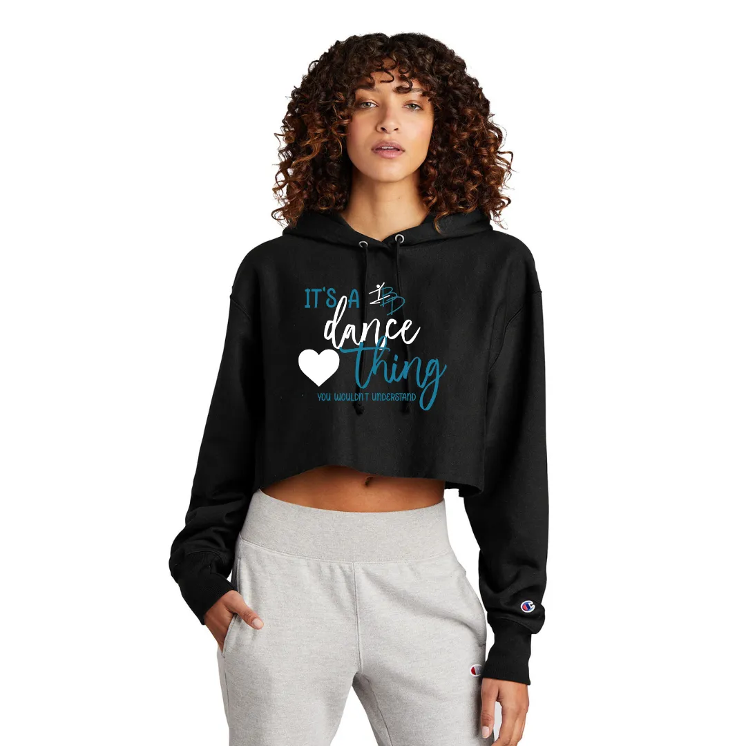 BDC Champion ® Women's Reverse Weave ® Cropped Cut-Off Hooded Sweatshirt