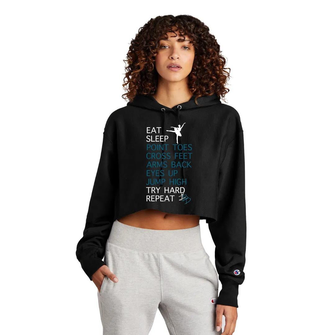 BDC Champion ® Women's Reverse Weave ® Cropped Cut-Off Hooded Sweatshirt