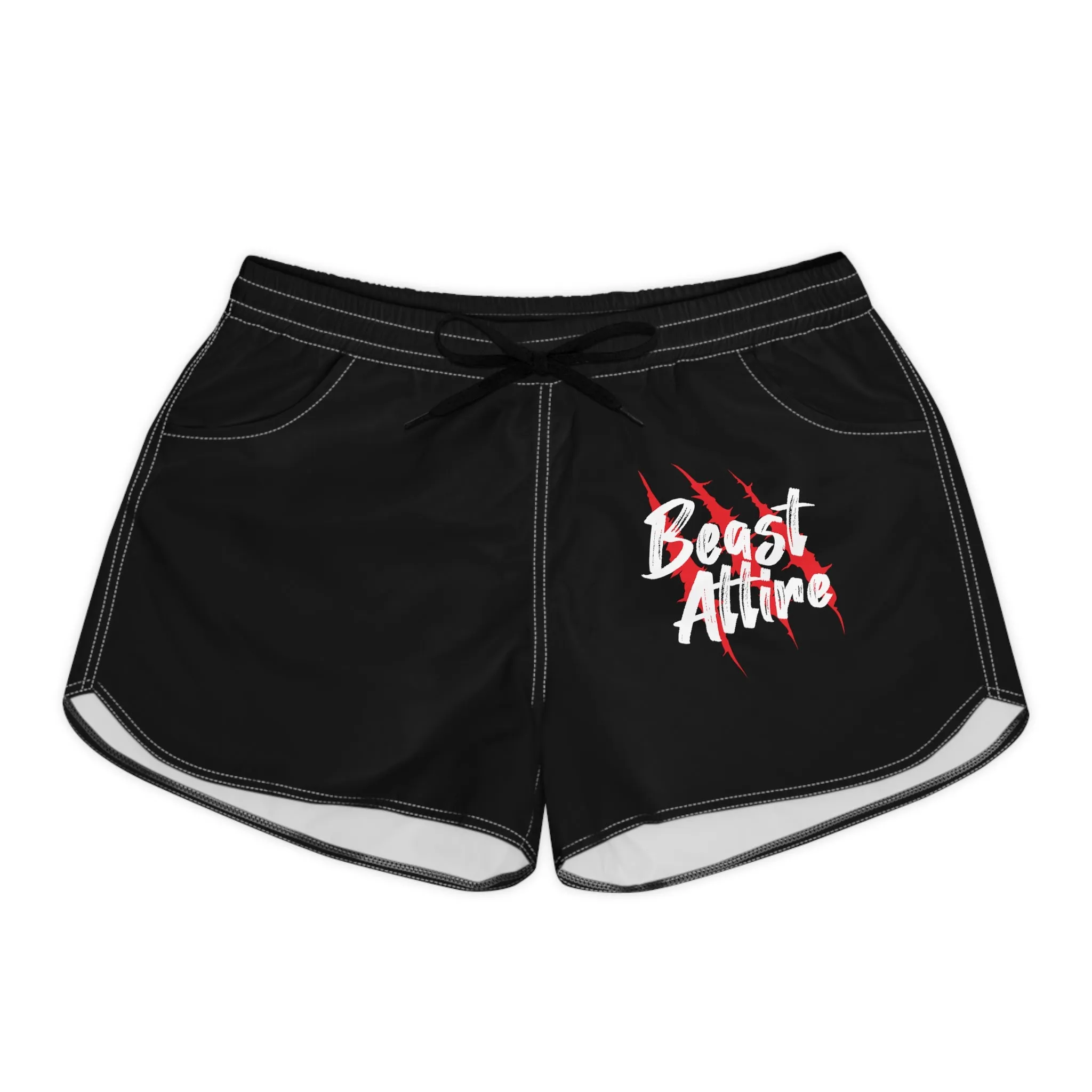 Beast Attire Women's Black Casual Shorts (AOP)