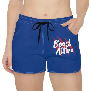 Beast Attire Women's Blue Casual Shorts (AOP)