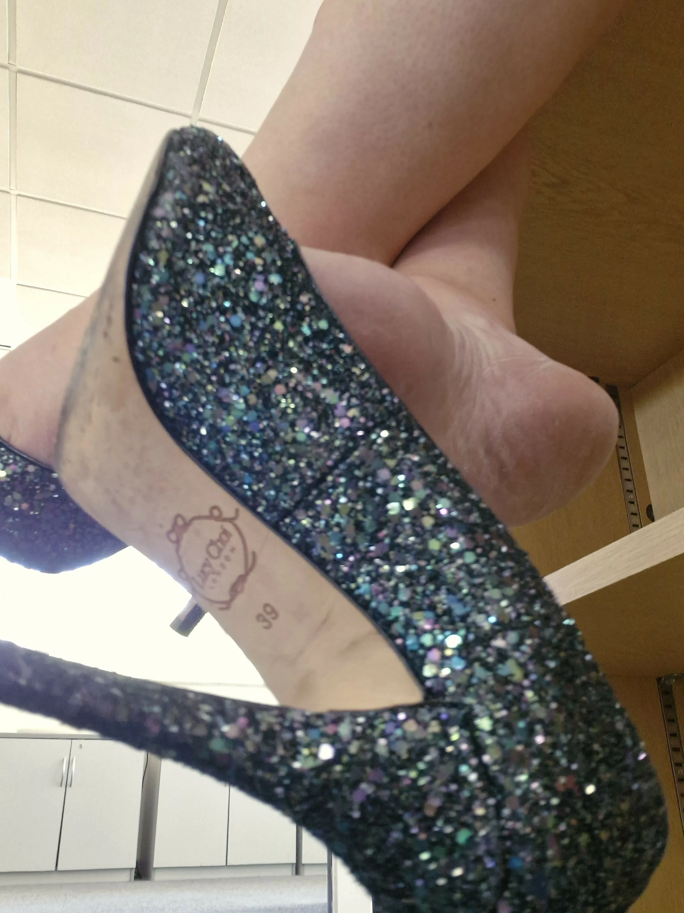 Black Sparkle Lucy Choi Stilettos