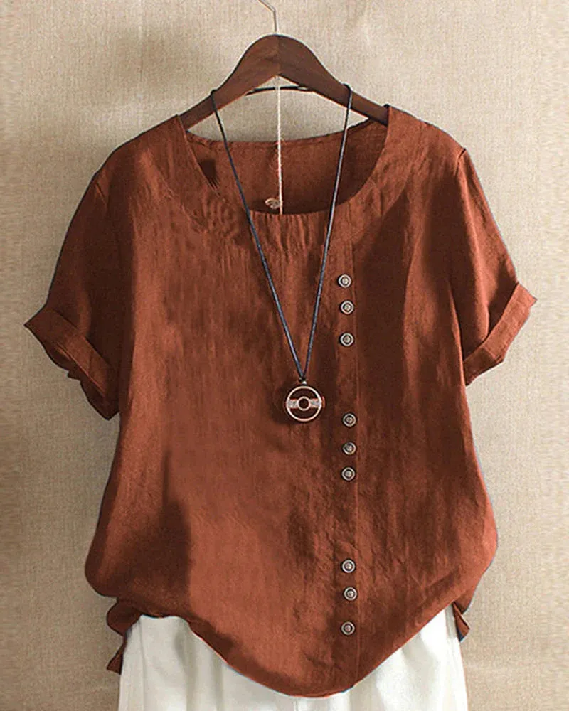 Blouse Bella™ | Women's Short-Sleeved Blouse | Lightweight Fabric, Casual Fit & Breathable Design