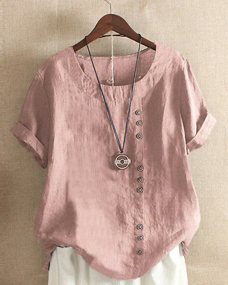 Blouse Bella™ | Women's Short-Sleeved Blouse | Lightweight Fabric, Casual Fit & Breathable Design