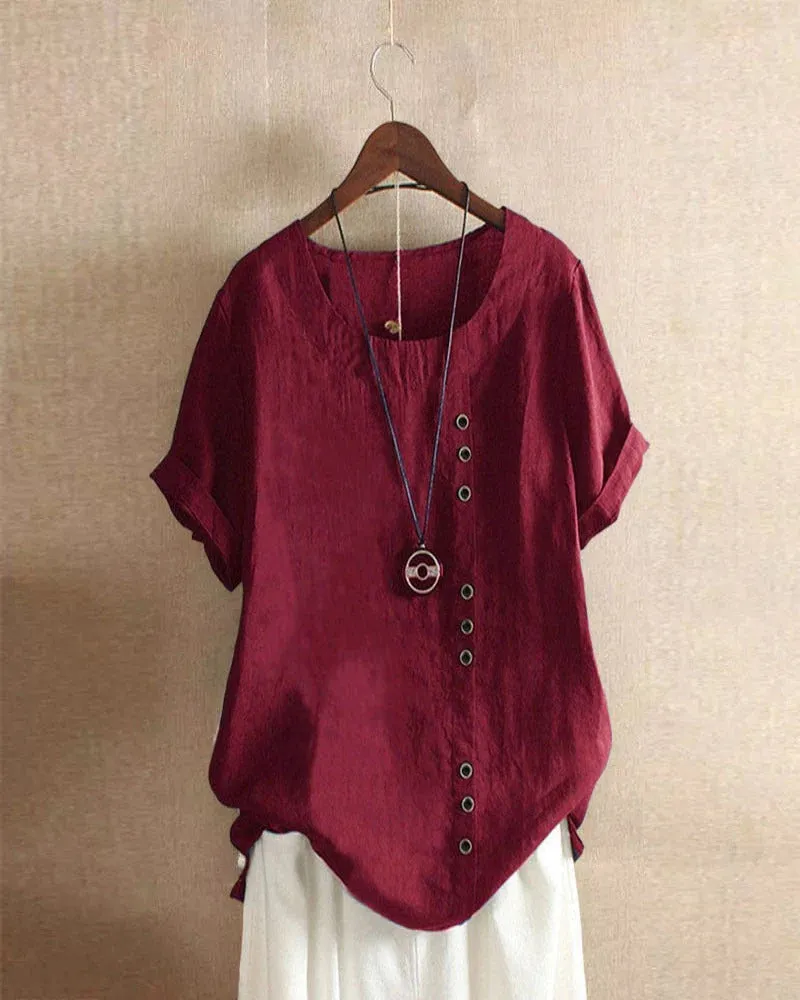 Blouse Bella™ | Women's Short-Sleeved Blouse | Lightweight Fabric, Casual Fit & Breathable Design